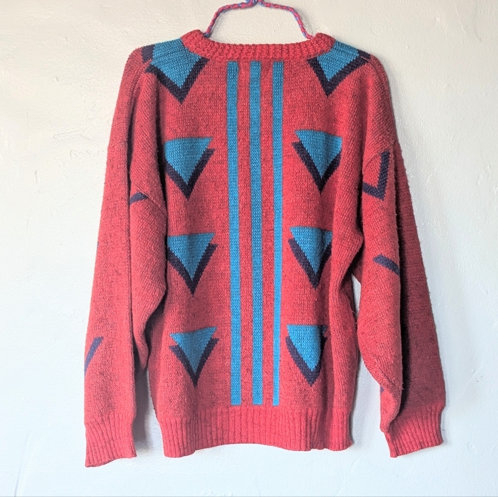 Vintage Union Bay Red Men's Small Sweater – Geometric Pattern - Picture 5 of 5